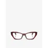 Versace Womens Red Ve3373u Cat-eye Acetate Optical Glasses
