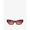 Versace Womens Red Ve4488u Cat-eye Acetate Sunglasses