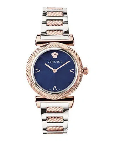 Pre-owned Versace Womens Rosegold 35mm Bracelet Fashion Watch