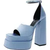 Versace Womens Satin Ankle Strap Heels In Multi