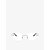 Versace Womens Silver Ve1305 Round-frame Metal Optical Glasses