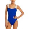 Versace Blue Greca Border Swimsuit In Blue