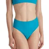 Versace Greca Sponge Knit Bikini Bottom In Blue