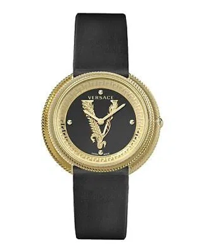 Pre-owned Versace Womens Thea Gold 38mm Strap Fashion Watch