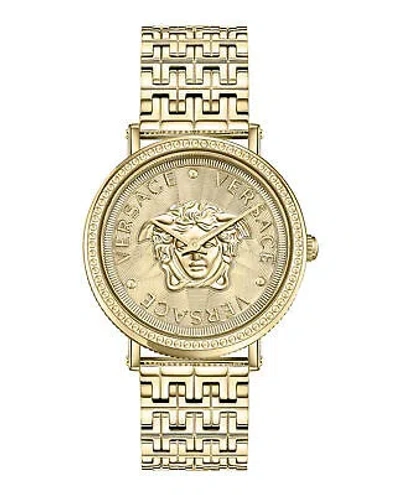 Pre-owned Versace Womens V-dollar Gold 37mm Bracelet Fashion Watch