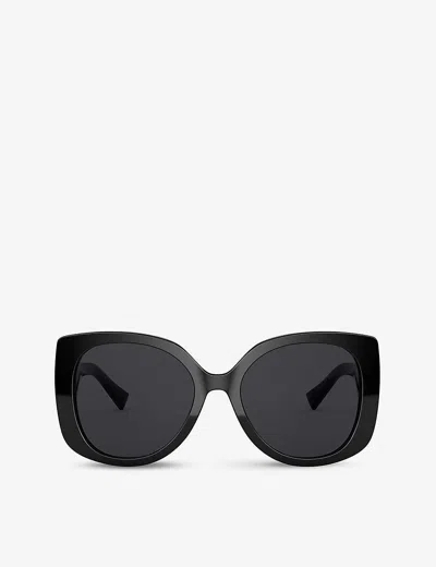 Versace Womens Ve4387 Square-frame Acetate Sunglasses Black