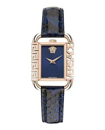 Pre-owned Versace Womens  Flair Ip Rose Gold 28mm Strap Fashion Watch