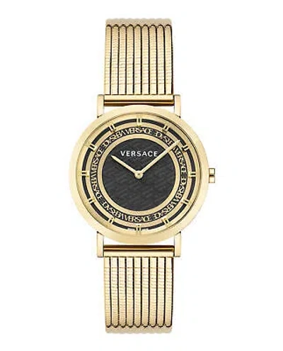 Pre-owned Versace Womens  Generation Ip Yellow Gold 36mm Bracelet Fashion Watch