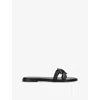 Versace Medusa Logo Sandals In Black