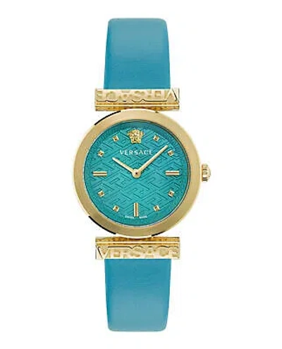 Pre-owned Versace Womens  Regalia Ip Yellow Gold 34mm Strap Fashion Watch