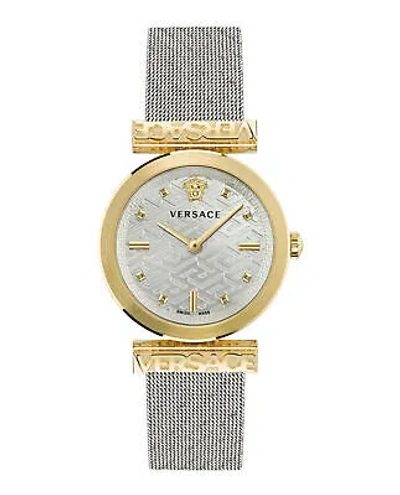 Pre-owned Versace Womens  Regalia Two Tone 34mm Bracelet Fashion Watch