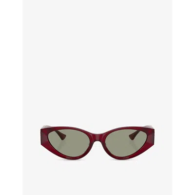 Versace Womens  Ve4454 Logo-embellished Acetate Sunglasses In Red