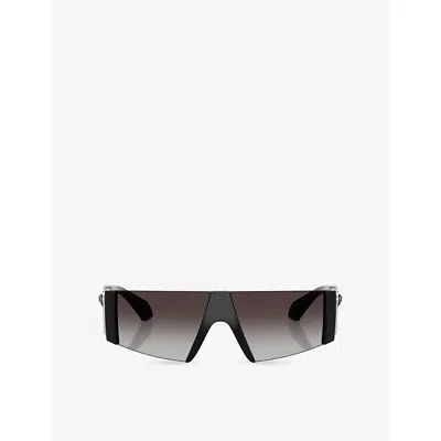Versace Womens  Ve4516 Rectangle-frame Injected Sunglasses In Black