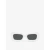 Versace Womens White Ve4474u Rectangle-frame Acetate Sunglasses In White