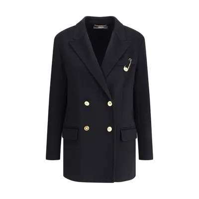 VERSACE WOOL AND CACHEMIRE DOUBLE-BREASTED WOMEN'S COAT