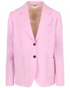 Versace Wool Blended Blazer In Pink