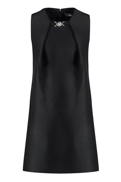 VERSACE WOOL AND SILK MINI DRESS