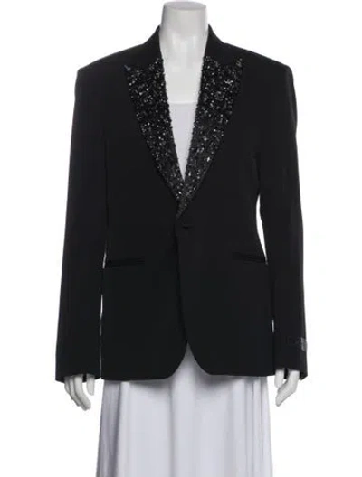Pre-owned Versace Wool Blazer In Black