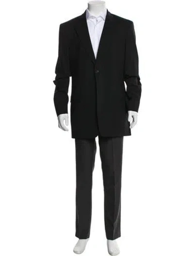 Pre-owned Versace Wool Blazer In Black