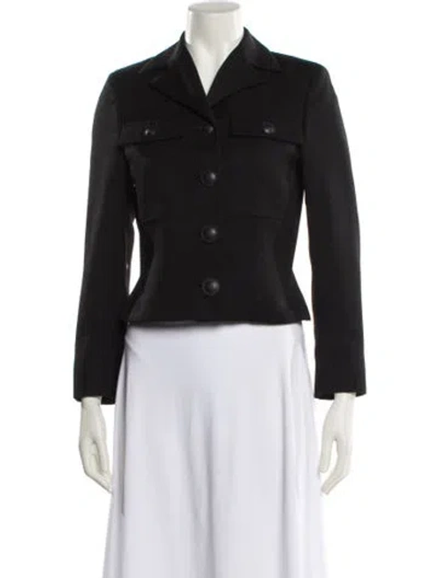 Pre-owned Versace Wool Blazer In Black