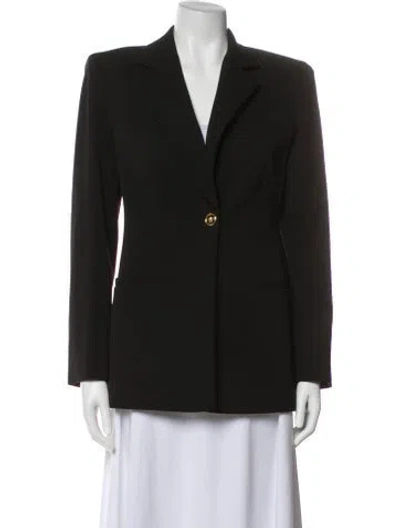 Pre-owned Versace Wool Blazer In Black