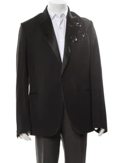 Pre-owned Versace Wool Blazer In Black