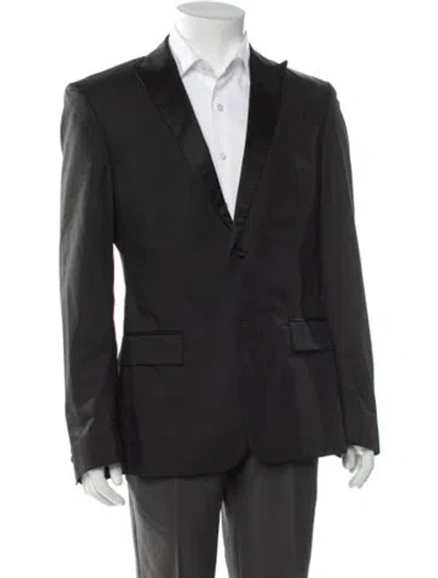 Pre-owned Versace Wool Blazer In Black