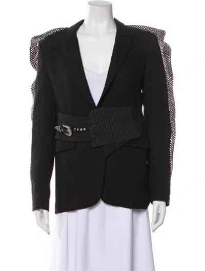 Pre-owned Versace Wool Blazer In Black