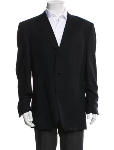 Pre-owned Versace Wool Blazer In Black
