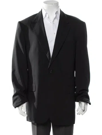 Pre-owned Versace Wool Blazer In Black