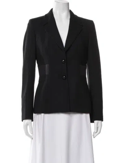 Pre-owned Versace Wool Blazer In Black
