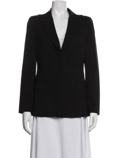 Pre-owned Versace Wool Blazer In Black