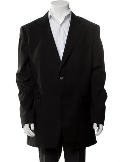 Pre-owned Versace Wool Blazer In Black
