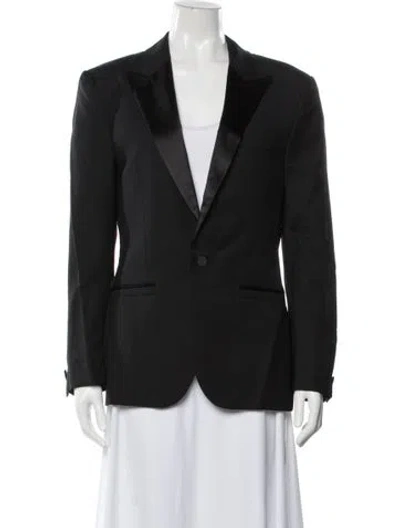 Pre-owned Versace Wool Blazer In Black