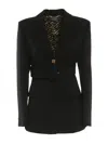 Versace Wool Blazer In Black
