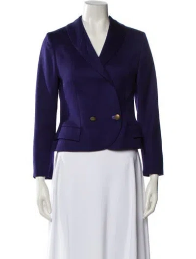 Pre-owned Versace Wool Blazer In Blue