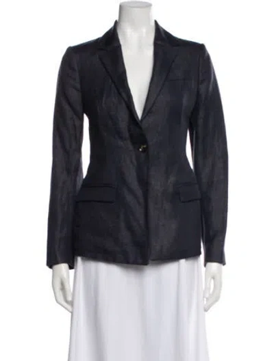 Pre-owned Versace Wool Blazer In Blue