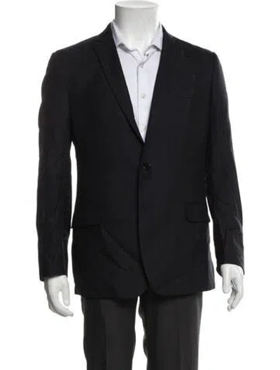Pre-owned Versace Wool Blazer In Blue