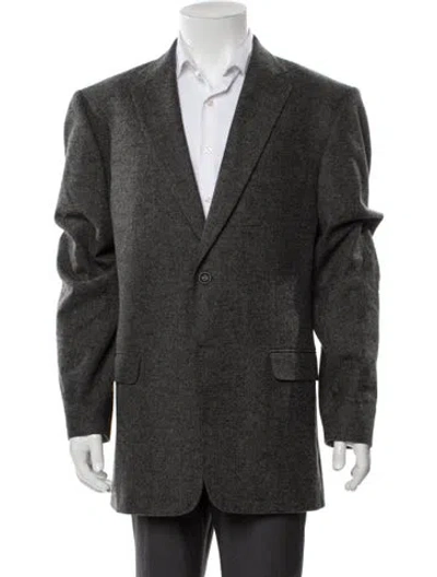 Pre-owned Versace Wool Blazer In Gray