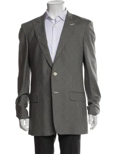 Pre-owned Versace Wool Blazer In Gray