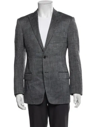 Pre-owned Versace Wool Blazer In Gray