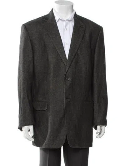 Pre-owned Versace Wool Blazer In Green