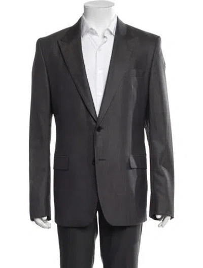 Pre-owned Versace Wool Blazer In Grey
