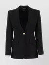 Versace Single-breasted Wool Blazer In Black