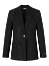 Versace Wool-blend Blazer In Black