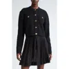 Versace Black Cardigan With Jewel Buttons In Black
