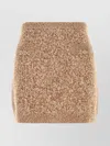 Versace Women Two-tone Virgin Wool Blend Mini Skirt In Brown