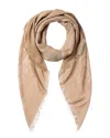 Versace Wool-blend Scarf In Neutral