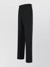 Versace Wool Blend Trousers Featuring Pockets In Black