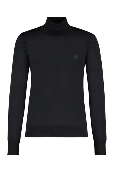 Versace Wool Blend Turtleneck Sweater
